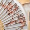 Vintage Bamboo Folding Fan Chinese Japanese Hand Fan Foral Printing Art Craft Gift Home Decoration Ornament Dancing Hand Fans