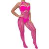 Women Mesh Lingerie Fishnet Bodystocking Babydoll Mesh Bodysuit Teddy One Piece Bodysuits Jumpsuit Crisscross Hollow Out
