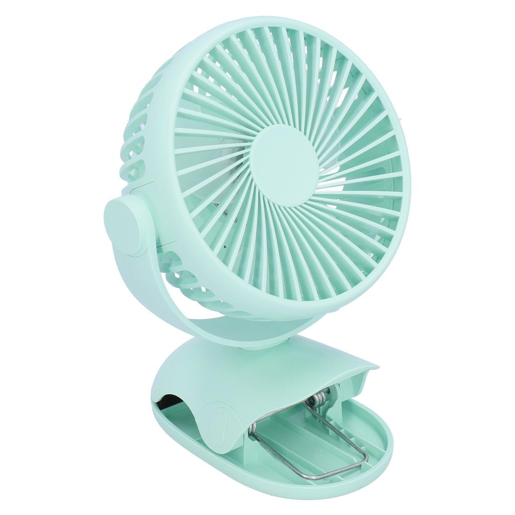 USB Mini Clip Fan Strong Wind 3 Blade Rechargeable 4 Gears Desktop Cooling Fan Cooler