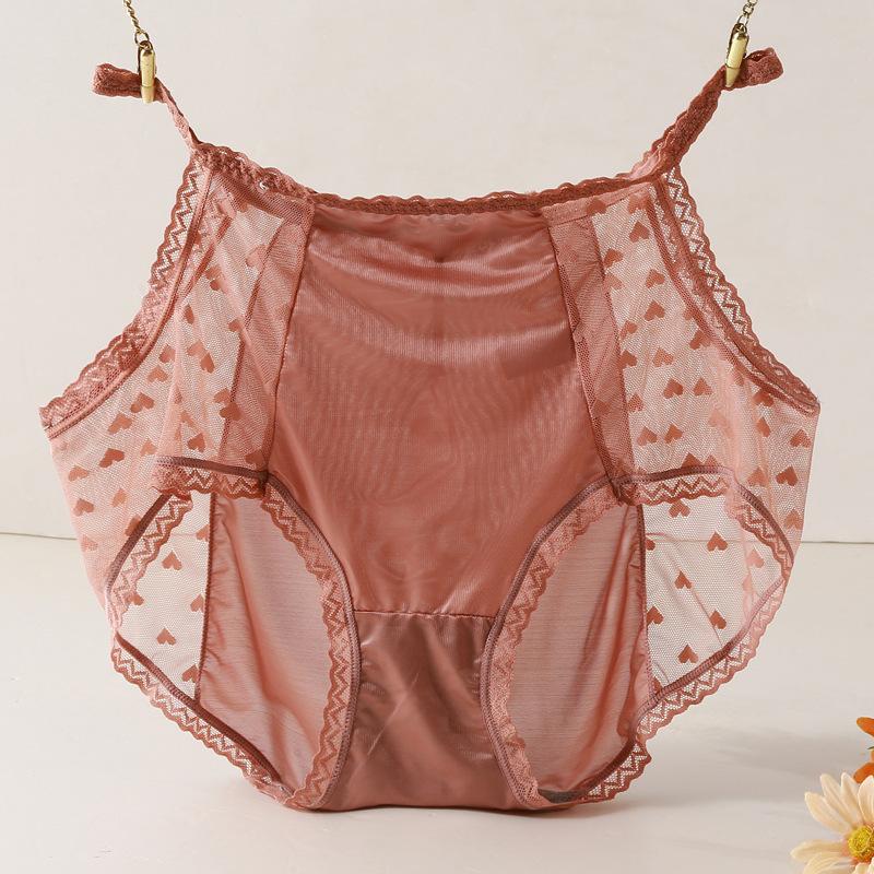 

Ультратонкие шелковистые трусики-бюстье большого размера с высокой талией на бедрах, кружевные, сексуальные, красивые, с треугольными чашечками на талии L света кофе