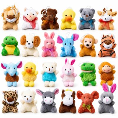 CHASO Animal Plush Keychains, Gachapon Toys, Festival Prizes, Mini, Small, 24 Pieces