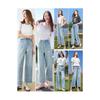 Jeans Larghi Corti con Bordo Grezzo Lavato da Donna Betu 2503T87