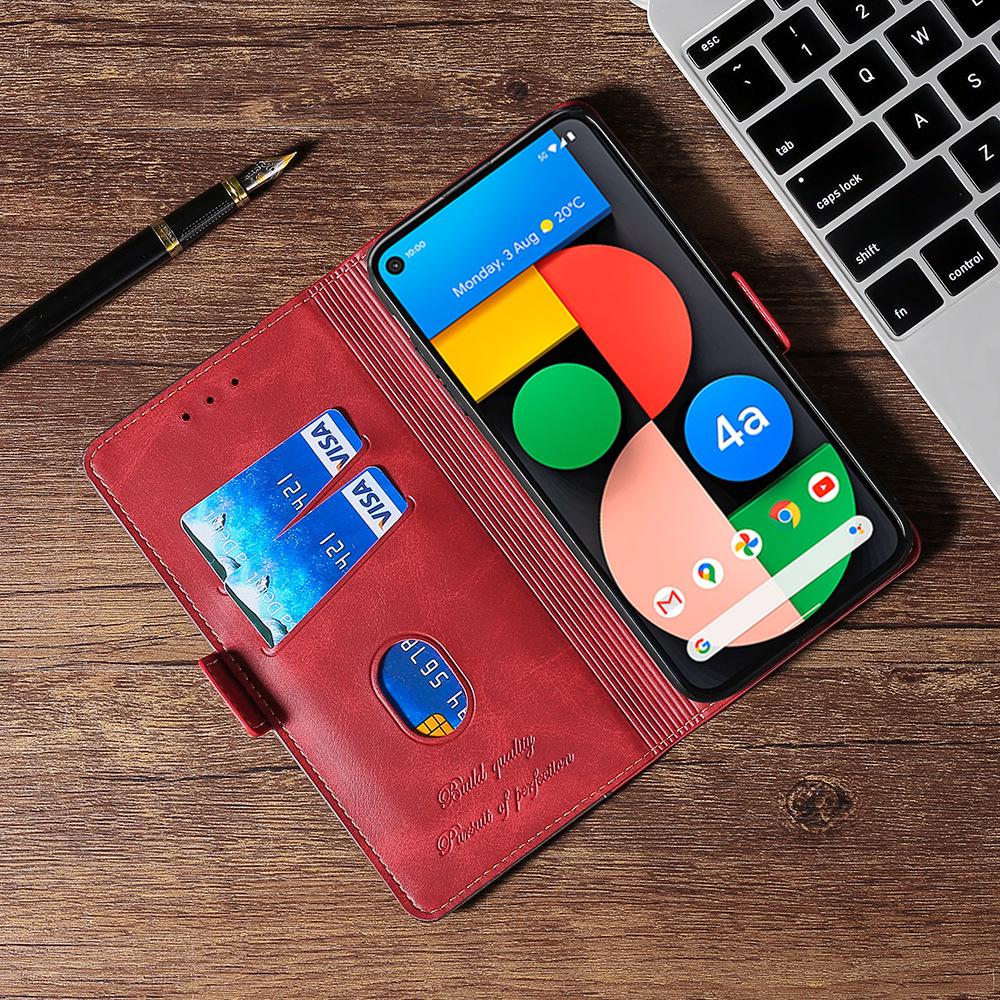 Compatible Leather Flip Case for Google Pixel 5, 8 Pro, 4a, 3a with Card Slot