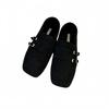Retro British style loafers women's 2025 autumn and winter new thin square head strap fleece warm casual single shoes women