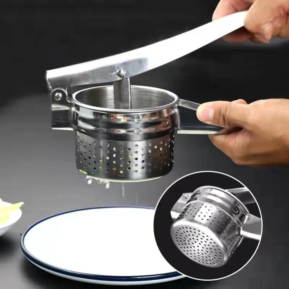 1PC Stainless Steel Manual Juicer Vegetable Squeezer Dumpling Filling Juicer Multifunctional Hand-pressing Potato Presses