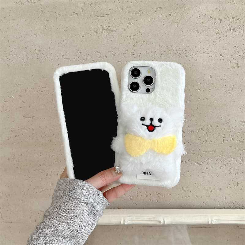 Autumn and winter plush for Apple 17 mobile phone case iPhone16promax West Highland 15 cute 14 protective case 13