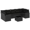 VidaXL Salon de jardin 8 pcs avec coussins noir résine tressée 3251072