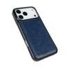 For iPhone 17 Pro Max Case Calf Texture PU Leather Anti Fingerprint Back Phone Cover