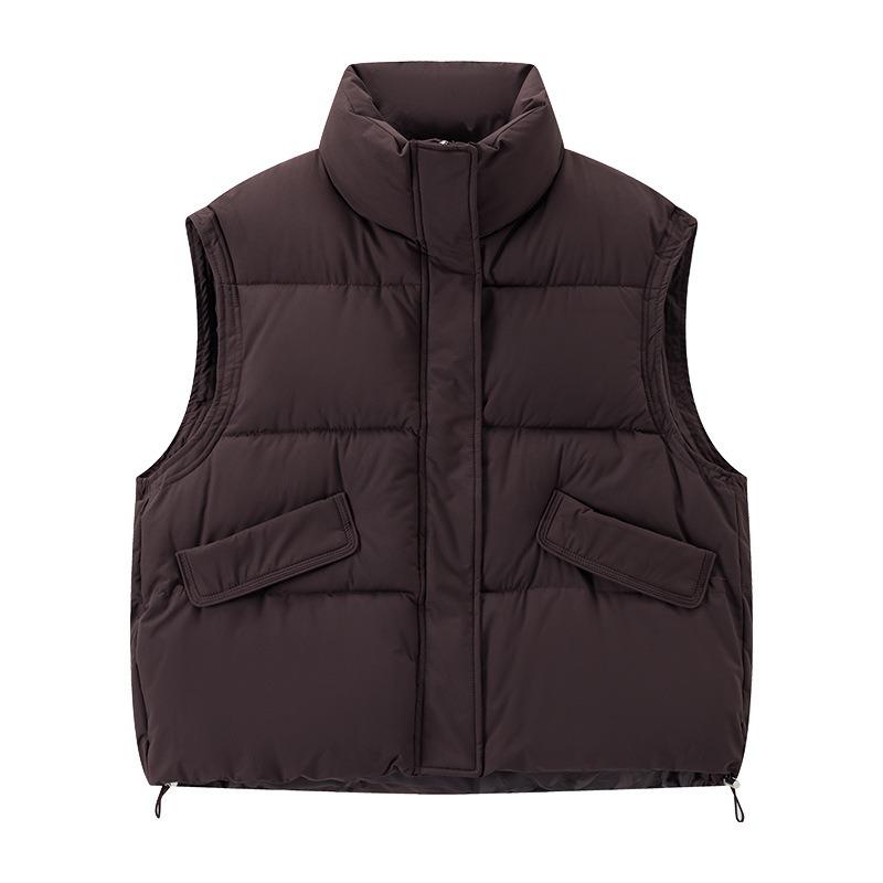 Autumn and winter new cotton vest women's stand-up collar wear cotton clothes vest vest jacket vest