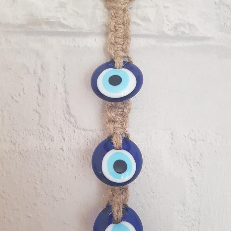 Decorazione da Parete con Ciondolo Blu Occhio Maligno Perline Stile Turco