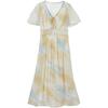 Betu Women's Summer V-Neck Tie-Dye Maxi Dress