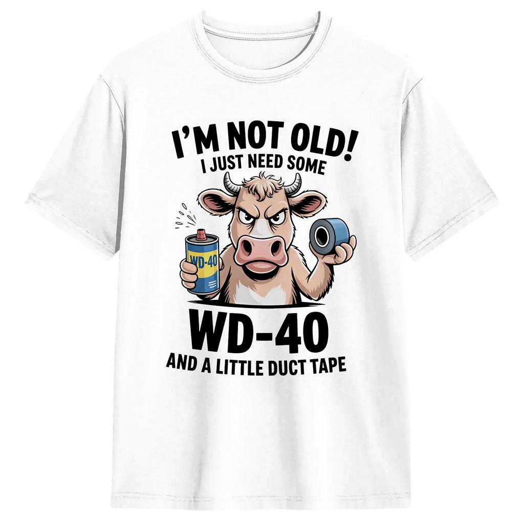 Im Not Old I Just Need Some Wd 40 And A Little Turtle Tape Tshirt Hipster Tshirts Short Sleeve Funny Tops Summer Cotton Tees