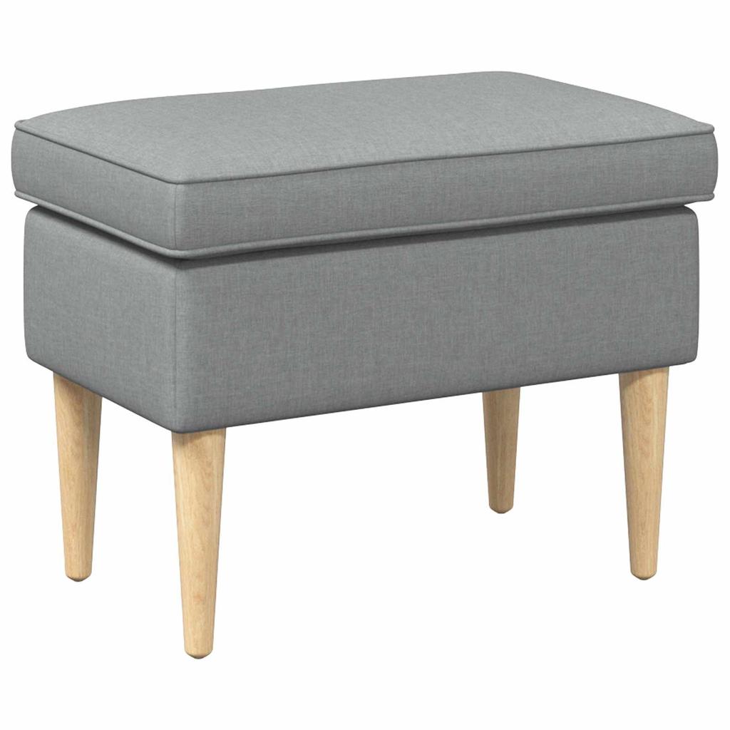 Stool Light Grey 55 x 35 x 41 cm Polyester
