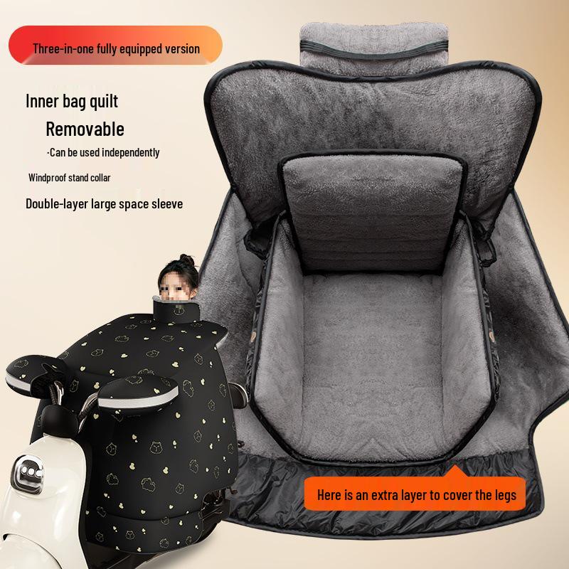 2025 Winter Extra Thick Waterproof Fleece Lined Electric Motorcycle Windshield Cover
