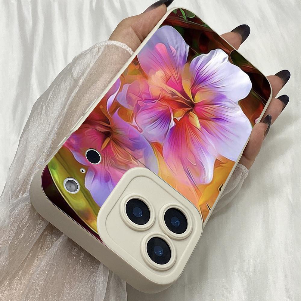 M429 Beautiful Flowers art Angel Eyes Soft Phone Case for iPhone Samsung Galaxy Xiaomi Rdemi Huawei Honor Infinix Realme OPPO Vivo All Model TPU Case