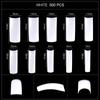 kads 500pcs Long Square Half Cover False Nail Tips No-Crease White Nature Clear 10 Sizes Nail Art Tools Manicure Fake Nails