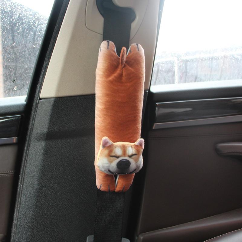 Kawaii Plush Kitten Car Safety Belt Cover Pads Universal Auto Shoulder Cushion Protector Vehicle Seat Strap for Women Children