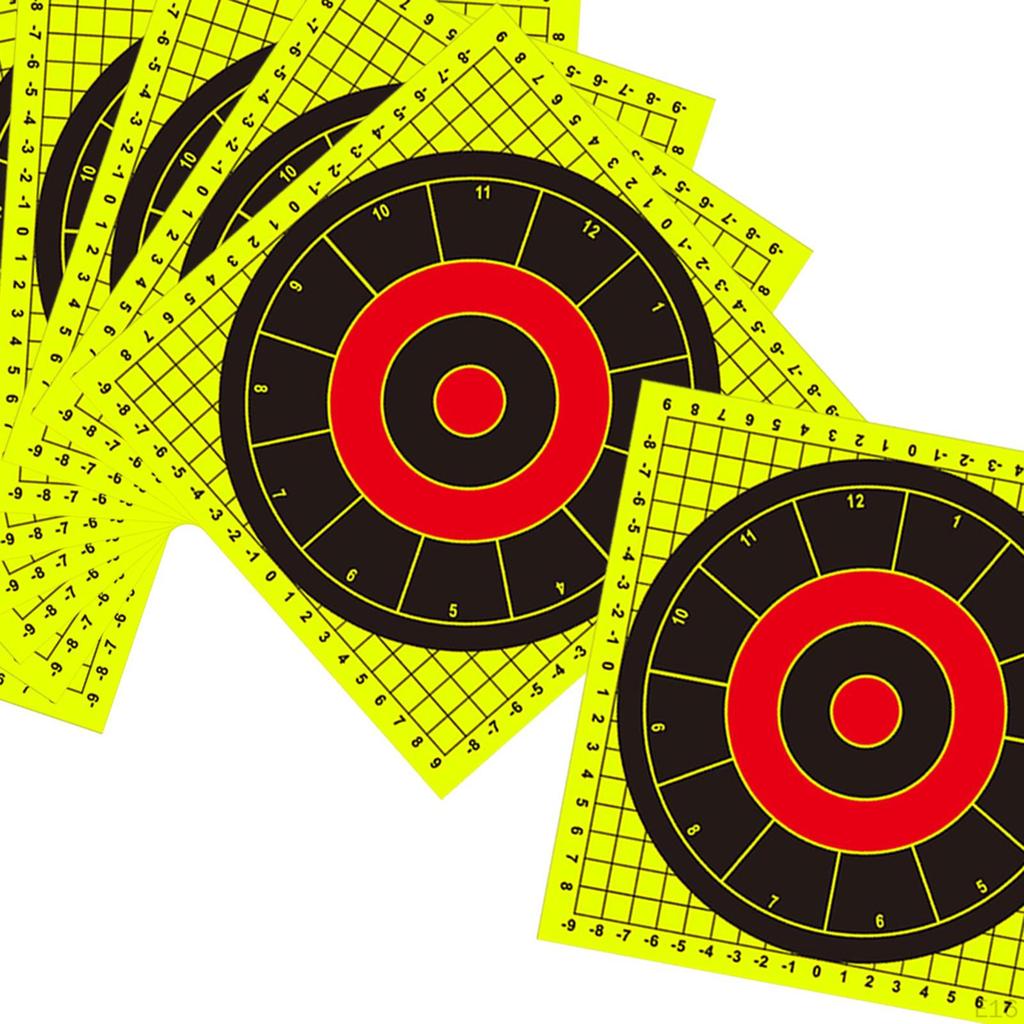 10 Pack of Paper Targets, Self Stickers for Garden Range