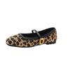 Fashion Fashion New Design Women's Flats Square Toe Leopard Print Casual Shoes Breathable Slip-on Outdoor Ladies Mary Jane Shoes Zapatos