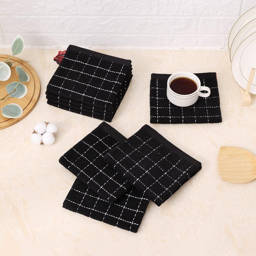 Homaxy 2/4Pcs Cotton Dish Towels Dishcloth Ultra Soft And Absorbent Kitchen Towels Household Cleaning Tools Kitchen Wash Cloth