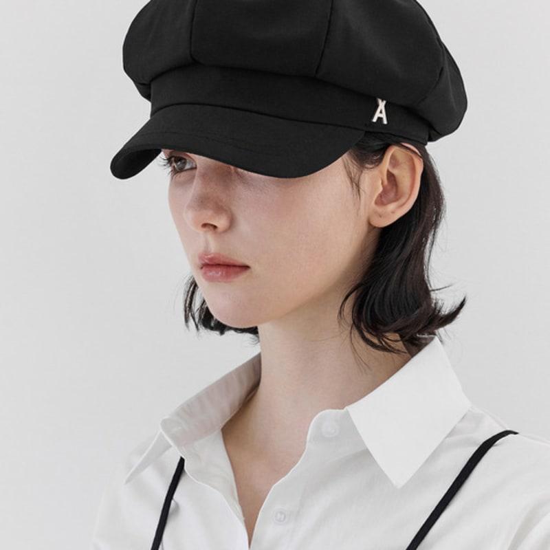 VARZAR VA Studded Newsboy Cap Black