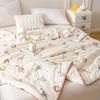 A-Class Baby-Grade Soybean Fiber Summer Quilt Cartoon Printing Washable Thin Quilt for Gift Knitted Fabric Skin-Friendly Blanket