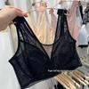 Plus Size Lace Underwire Push-Up Bra - Breathable, Thin, Smooth, Black/Nude Nylon