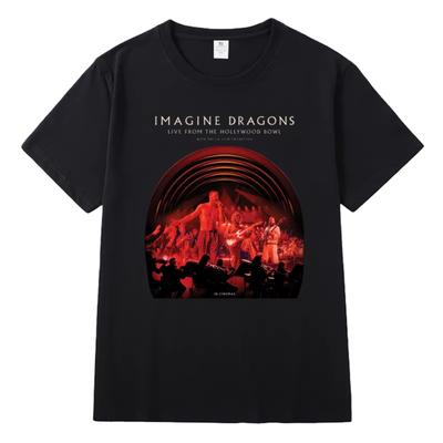 2025 Imagine Dragons Concert Support Around LOOM The Same Short-sleeved Cotton T-shirt Men's and Women's Clothing High Quality