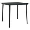 5 Piece Black Poly Rattan Outdoor Dining Set with Glass Table