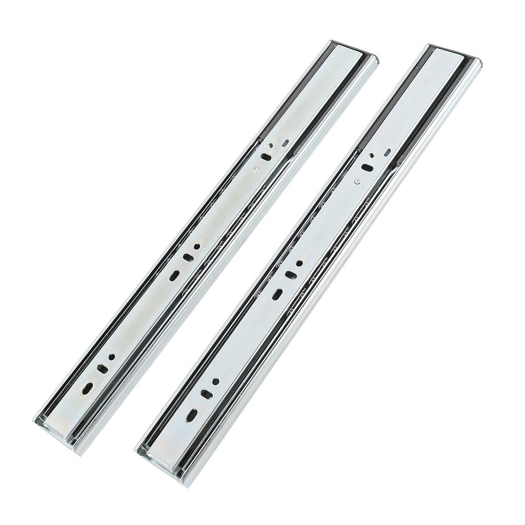 14in Side Mount Drawer Slides Quiet Smooth Double Spring Buffer Cold Rolled Steel Side Hanging