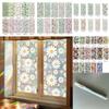 Double-sided Rainbow Design Static Window Privacy Film Colorful Stained Glass Window Film for Privacy Sun Blocking  for Windows
