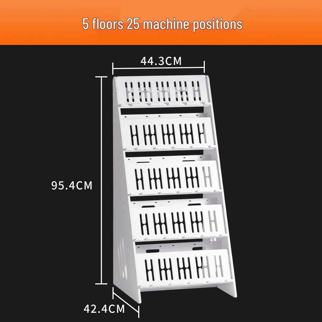 Multi-Device Mobile Phone Stand with Heat Dissipation and Charging Slots for Desktop or Office Use