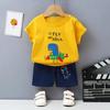 Korean Style Summer Cotton Outfit: Boys' Shorts and Girls' Short-Sleeve Set