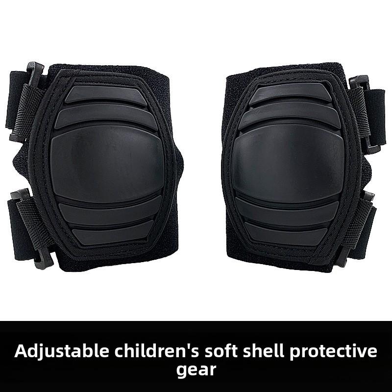 Kinder Holing Knieschoner Roller Softshell Knieschoner Ellenbogenschoner Verstellbares Laufrad Fahren Rollschuhlaufen Schutzausrüstungsset