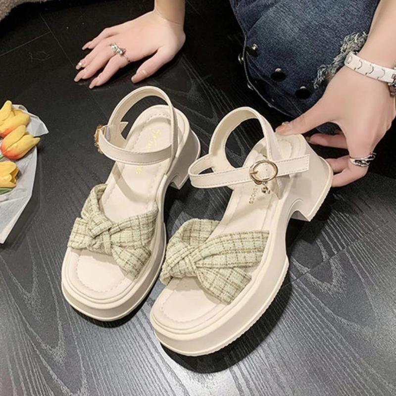 Summer Women Sandals Fairy Style Fashion Roman Lady Flat Shoes Comfortable Platform Sandals Fairy Style Improve Fashion Shoes