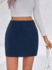Women's Corduroy High-Waisted A-line Pencil Mini Skirt - Autumn Casual Style