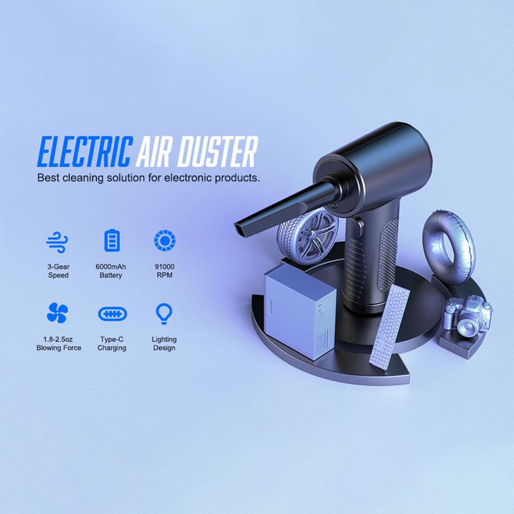 Dust Blower for PC Electric Duster Camera Dust Blower Portable Powerful Rechargeable Dust Blower Multifunctional
