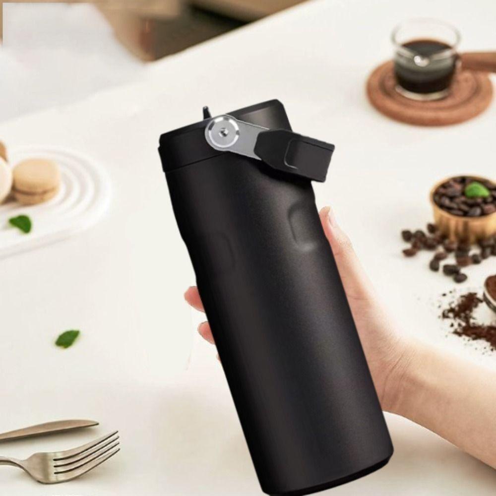 Portable Stainless Steel Insulated Sports Bottle Double-Layer 16oz Vacuum Bottle Leak Proof Thermal Cup School