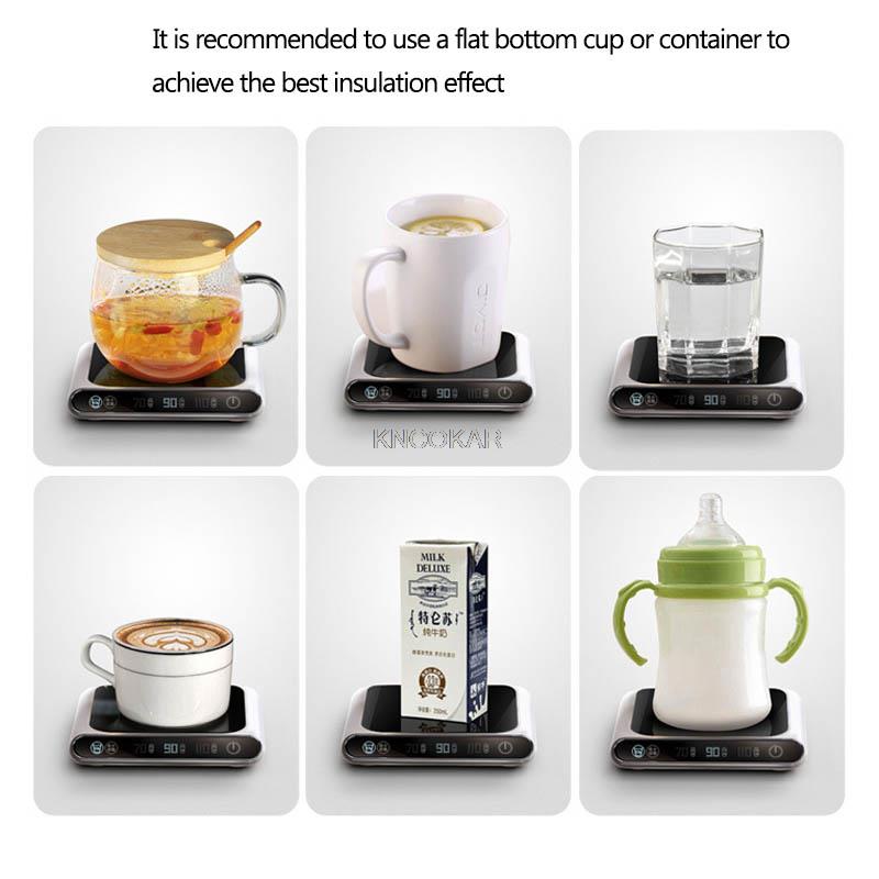 Oficina Smart Thermostatic Cup heater Hogar Coffee Milk Mug Warmer Home Office Tea Maker Coaster Heat Panel Usb Cup Warmer