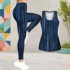 Women Plus Size Two Piece Set Scoop Neck Sleeveless Tank Top Fitted Tie Dye Printed Pants