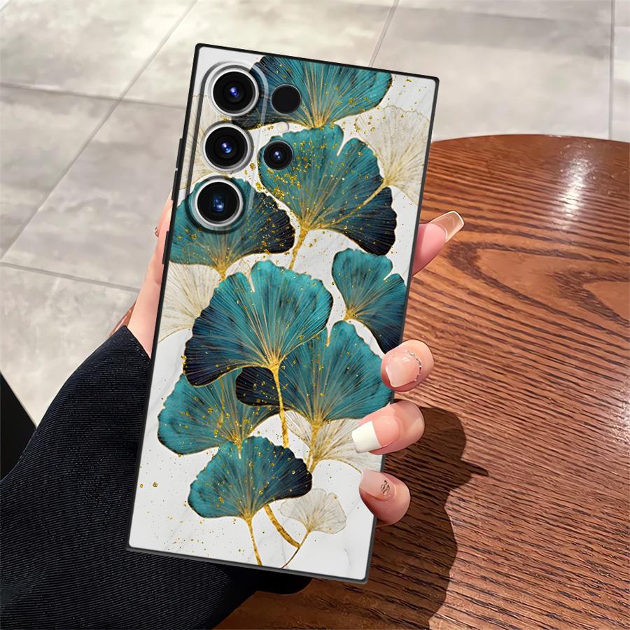 

Чехол для Samsung Galaxy S26 Ultra Note 20 8 9 10 S21 FE S10 S9 S25 Plus S23 S20 Ultra S24 Funda Чехол для телефона Мультяшные Травяные Листья Galaxy S10e