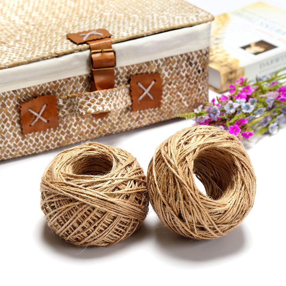 30 Meter natürliche Jute Seil Schnur Hanf Schnur Hause Hochzeit Dekoration Sackleinen Band Handarbeit Geschenk Weihnachten Geburtstag Party Verpackung