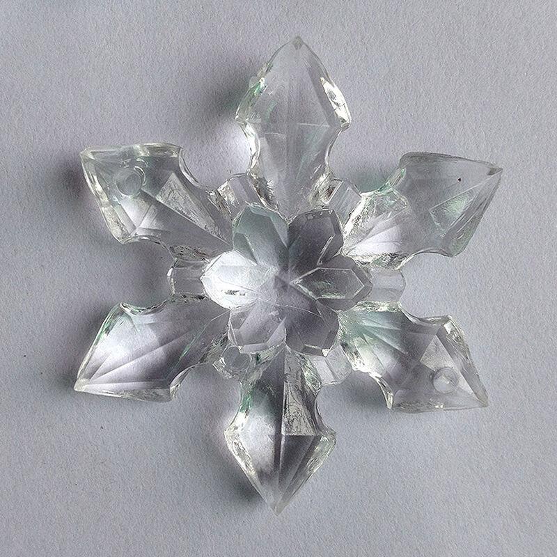 10pcs Crystal Christmas Snowflakes Ornaments Party Tree Hanging Decoration Xmas
