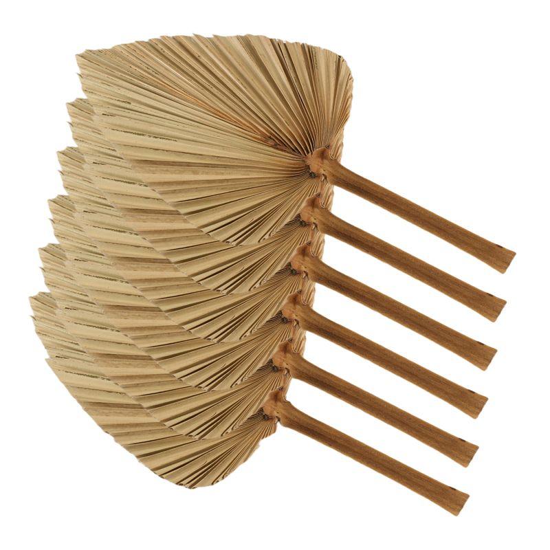 ABBY-6PCS Dried Palm Leaves Natural Dried Palm Fans,Large Palm Spear For Boho Wedding Decor,Tropical Palm Leaves Decoration Dura