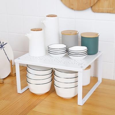 Kitchen Storage Rack Stable Stackable Large Platform Cabinet Organizer Shelf Countertop Sundries Holder Pantry Spices Plate Desk Book Storage Shelf