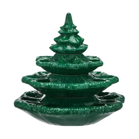 Christmas Tree Deviled Egg Tray, Resin Appetizer Platter for 24 Eggs Festive Holiday Party Serving Dish And Decor