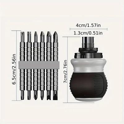 Ratchet Screwdriver Set Dual-purpose Magnetic Slotted Screwdriver Labor-Saving Phillips Screwdriver Home Repair