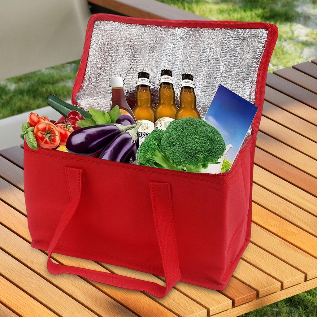 Insulated Thermal Bag Drink Storage Cooler Bags Outdoor Lunch Box Container Zipper Food Picnic Pouch Waterproof Delivery Bags