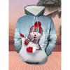 2024 Cartoon Christmas Elk Print Sweatshirts For Men New Year Party Clothes Fashion Trend X'mas Hooded Shirt Autumn Pullover