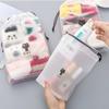 3 Pcs/set Matte Plastic Bag Drawstring Storage Bag for Clothes/Shoes Portable Travel Storage Pouch Transparent Packaging Bag
